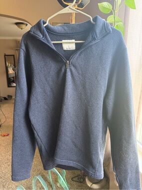 Old Navy Men's Navy Quarter-Zip Fleece Pullover